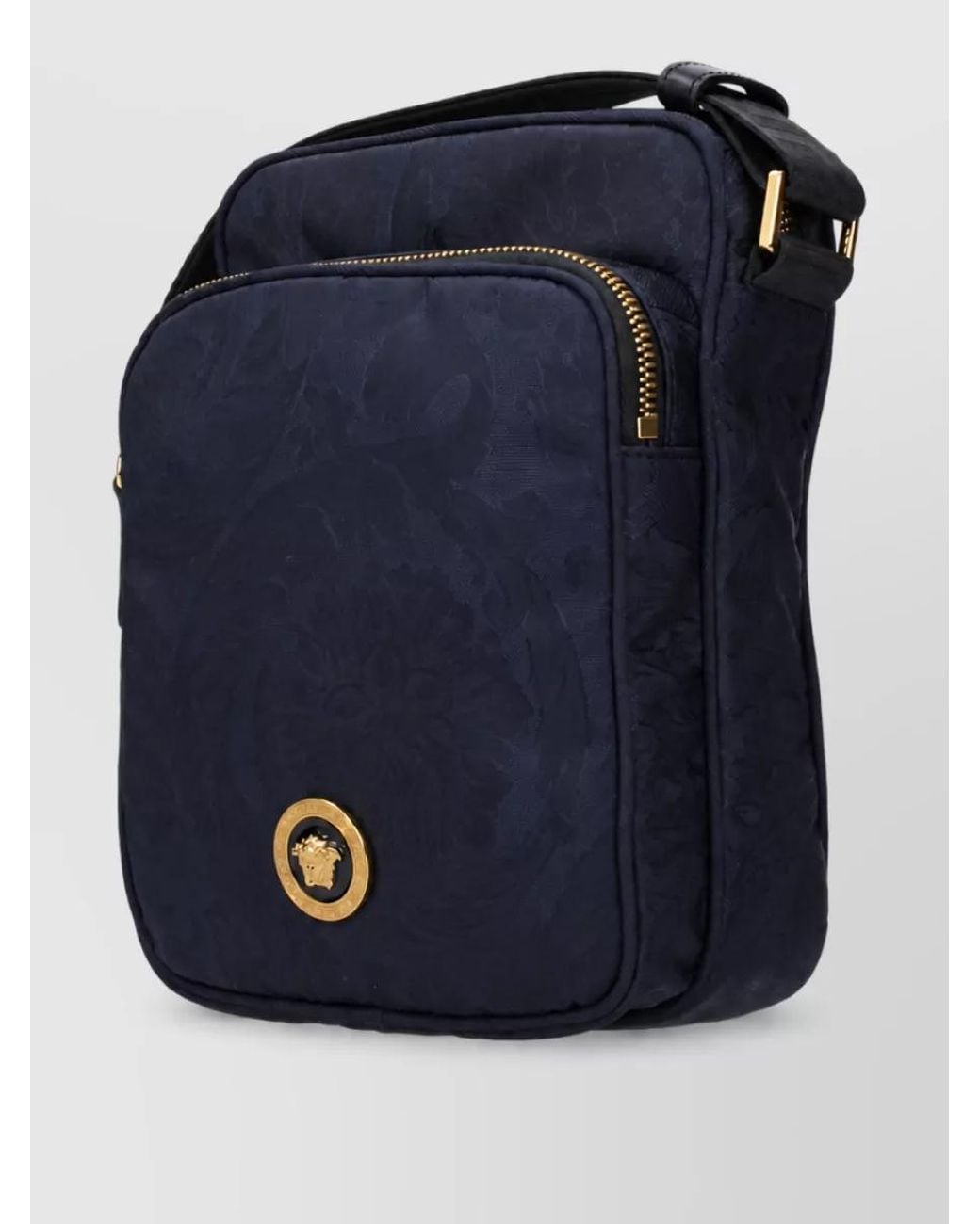 Versace Blue Fabric Crossbody Bag for men