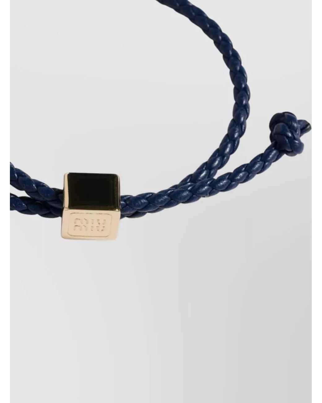 Miu Miu Blue Leather Bracelet