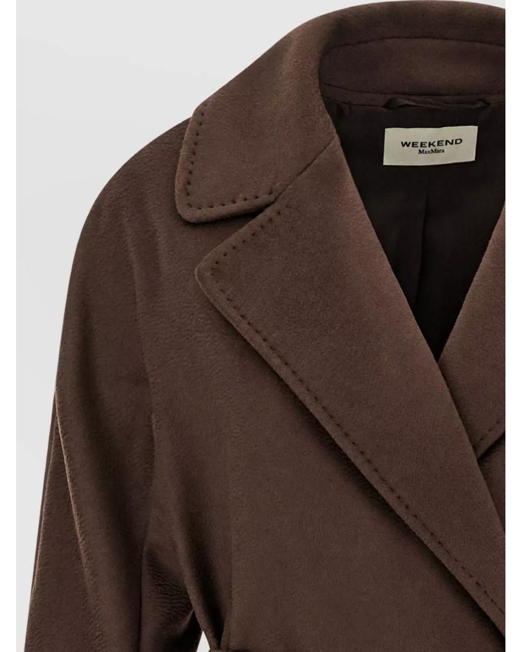 Weekend by Maxmara Brown Wool Belted Coat