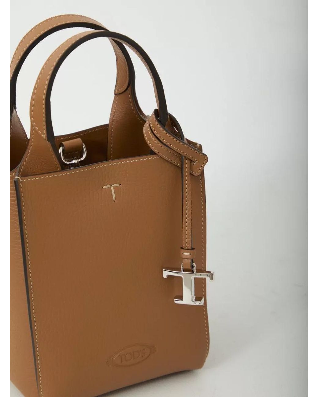 Tod's Brown T Timeless Micro Leather Mini Bag