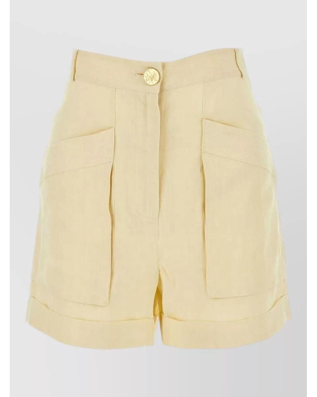 LeKasha Natural Linen Tailored Shorts