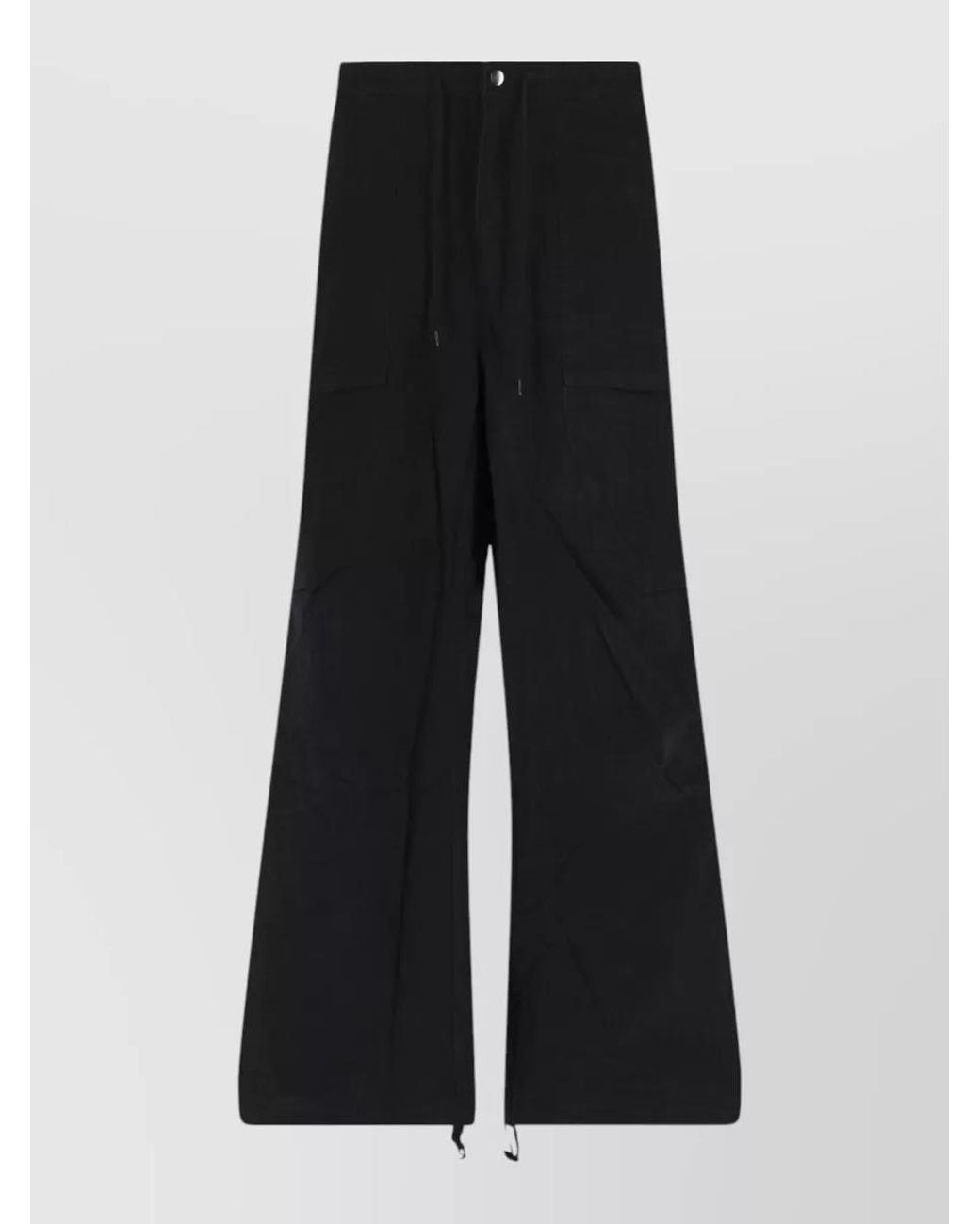 Entire studios Black Organic Cotton Straight-Leg Trousers for men