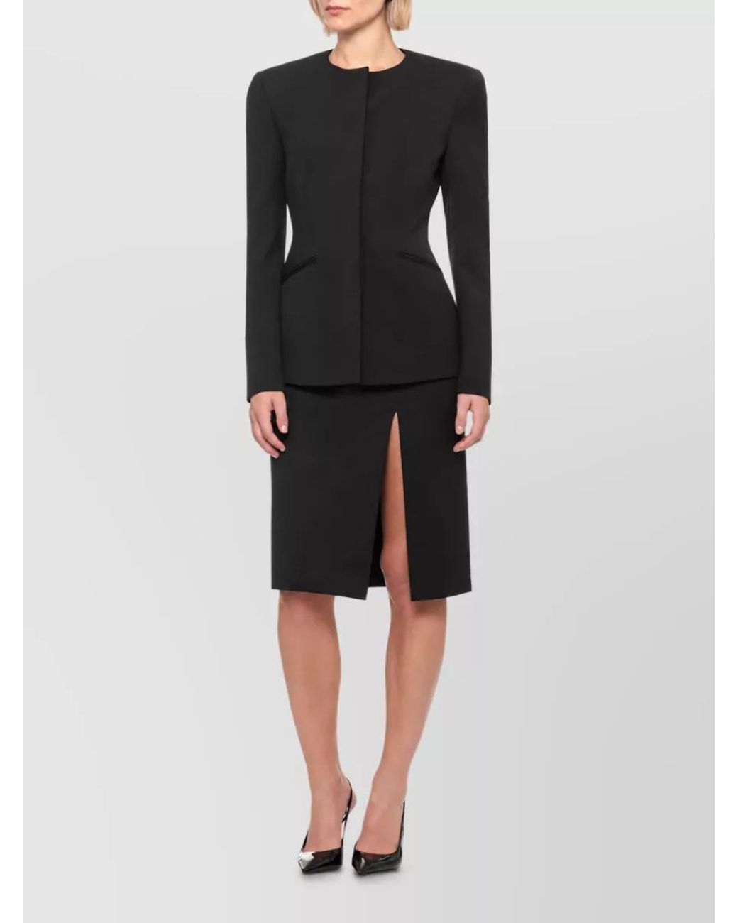 ANDAMANE Black Single-Breasted Blazer