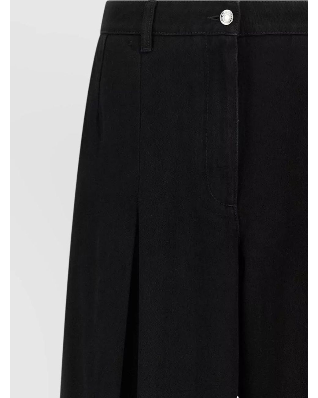 Dolce & Gabbana Black Cotton Wide-Leg Jeans