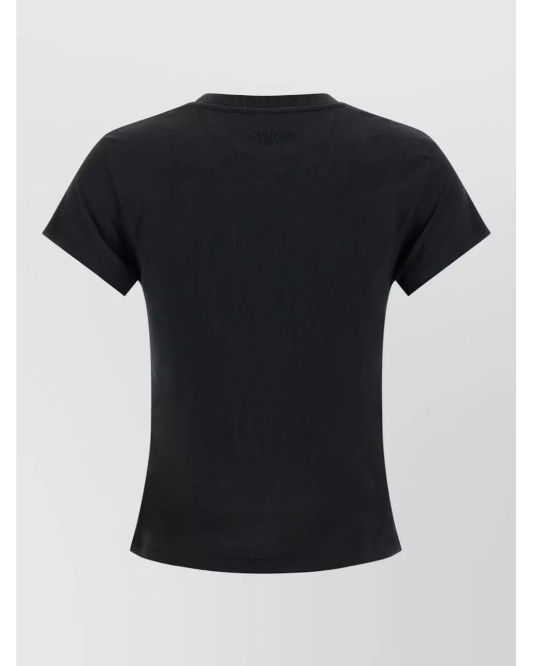 KENZO Black Cotton Embroidered Short-Sleeve T-Shirt