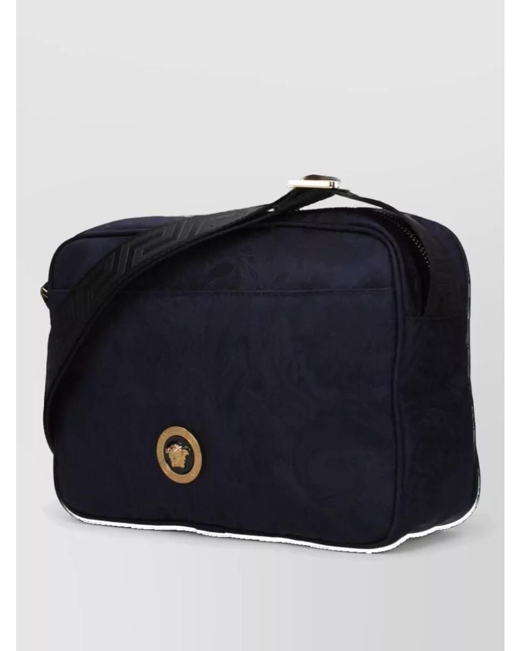 Versace Blue Fabric Crossbody Bag for men