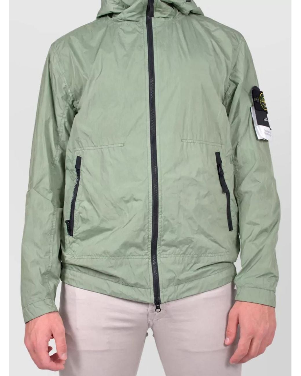 Stone Island Green Puffer Jacket for men