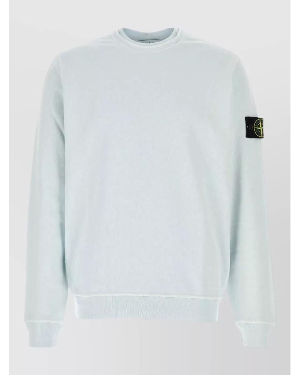 Stone Island White Cotton Sweatshirt for men
