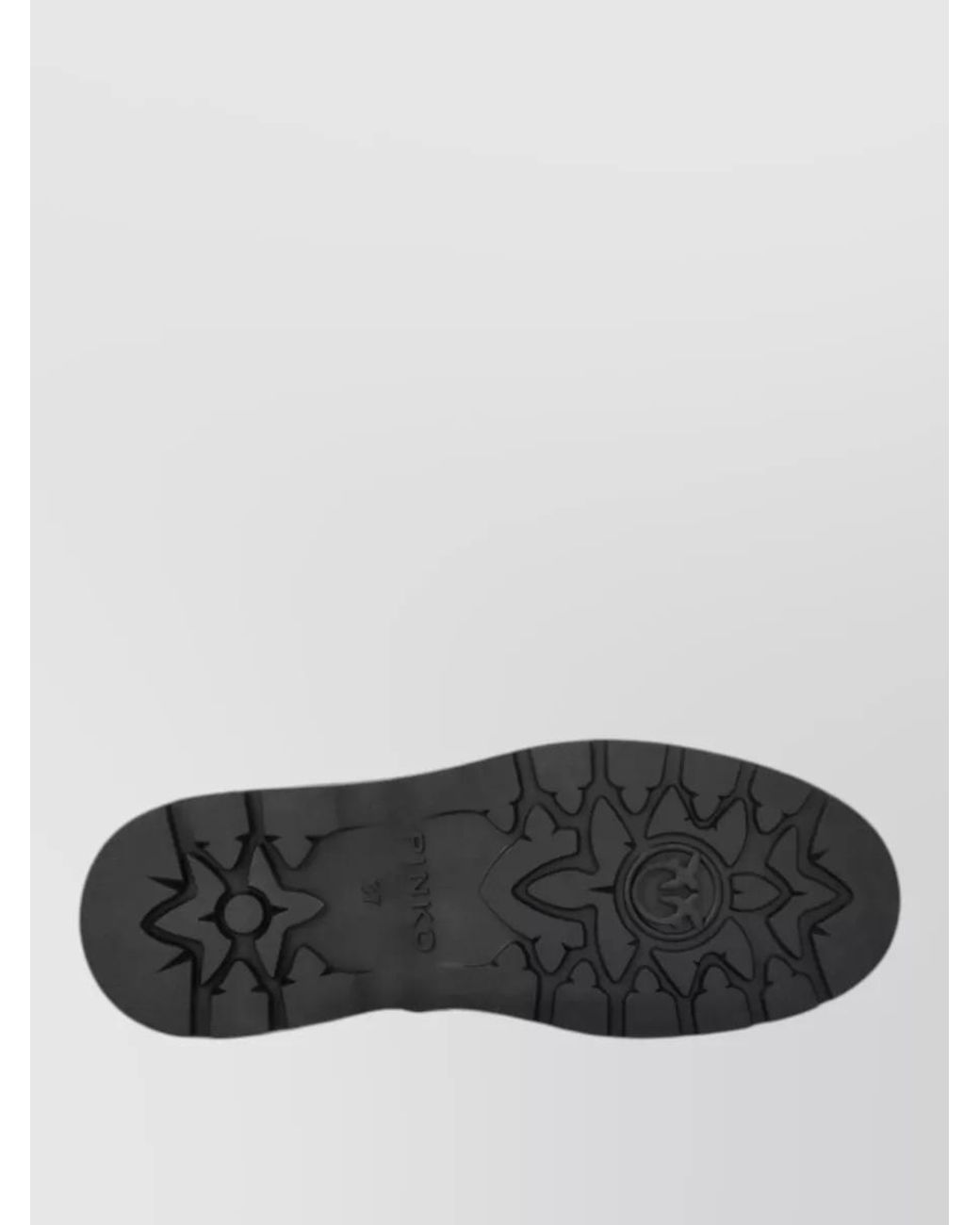 Pinko Black Leather Lace-Up Ankle Boots