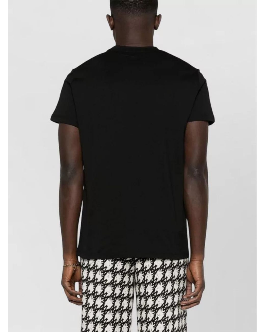 Balmain Black Cotton T-Shirt for men