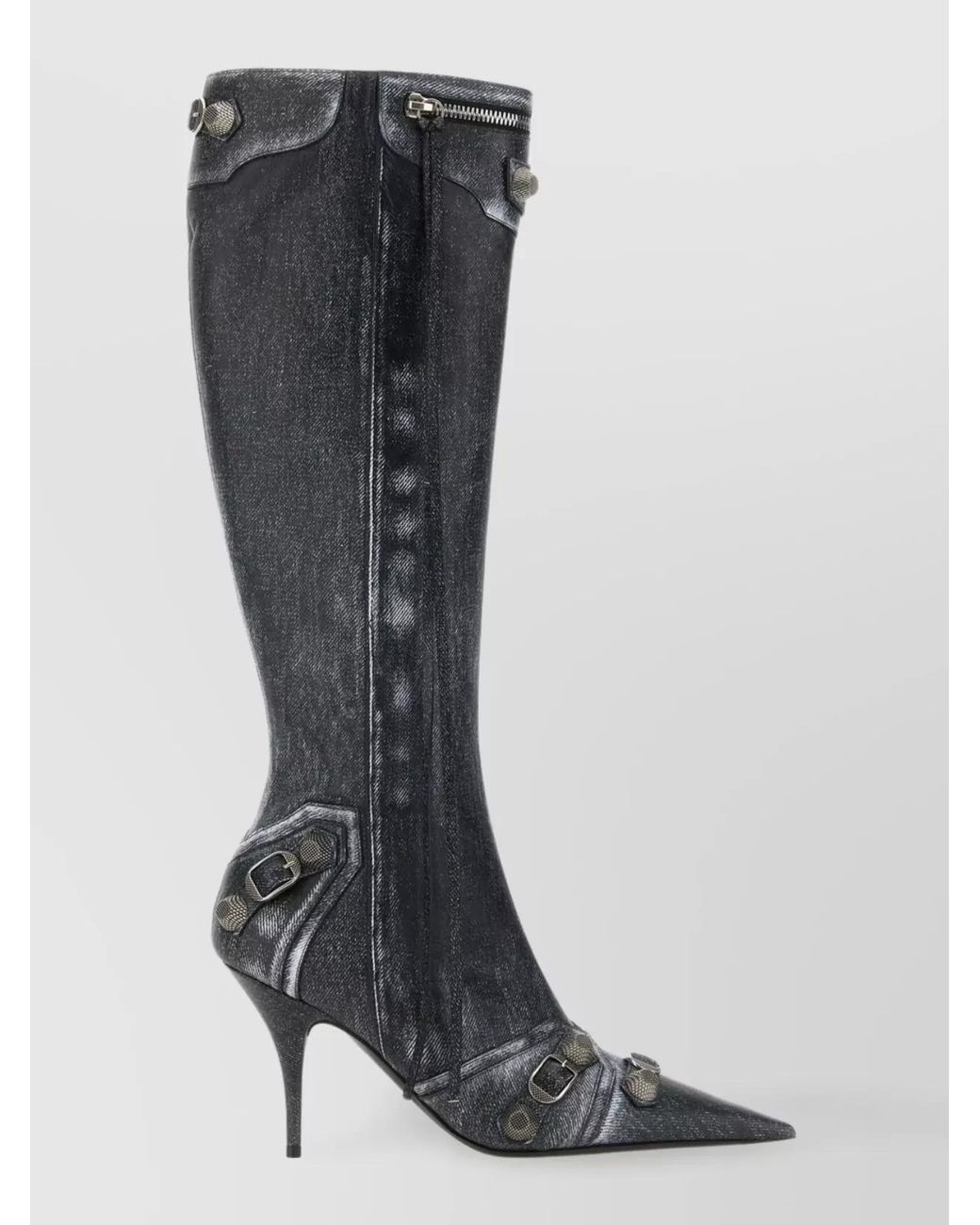 Balenciaga Black Nappa Leather Cagole Boots