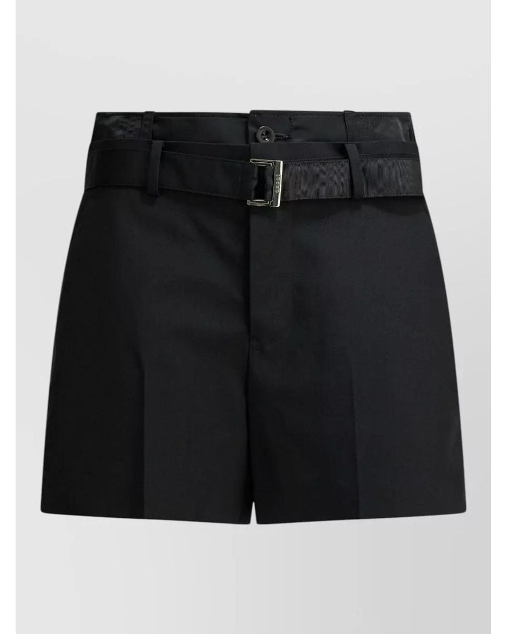 Sacai Black Tailored Shorts