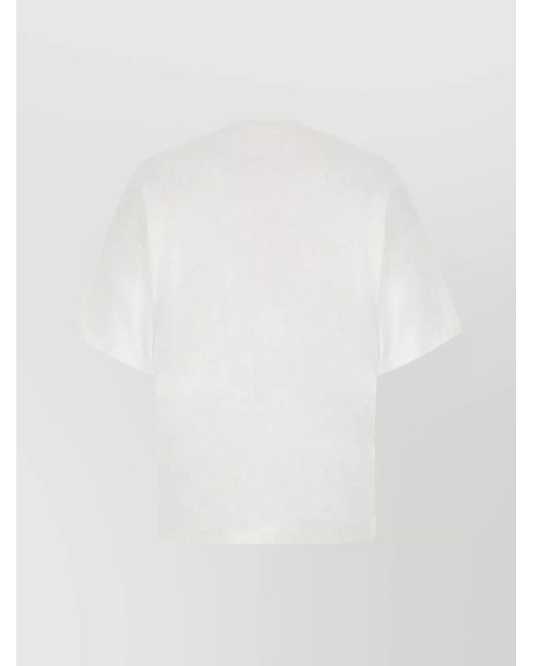 Jil Sander Blue Cotton Oversized Ribbed Crew-Neck Logo-Print T-Shirt
