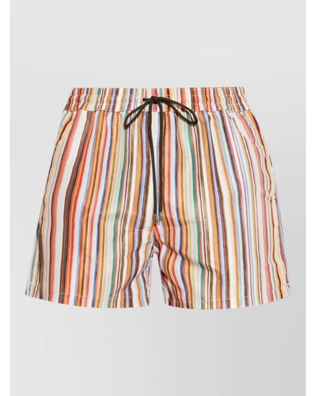 Paul Smith White Printed Swim Shorts for men