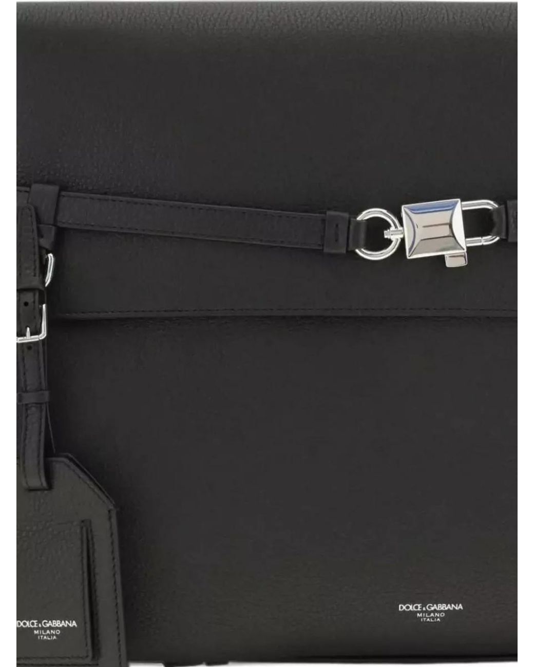 Dolce & Gabbana Black Leather Clutch Bag for men
