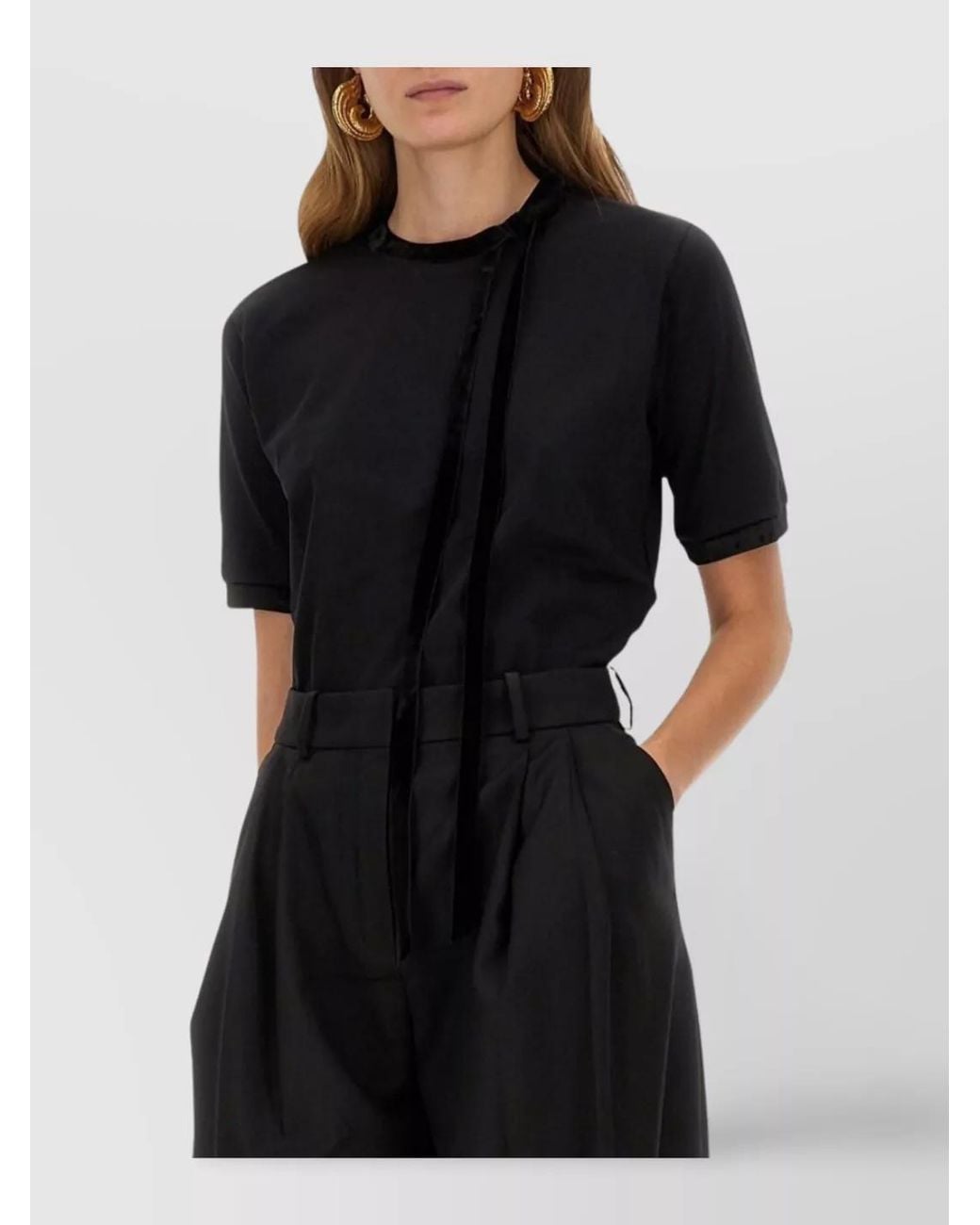 Nina Ricci Black Bow Detail T-Shirt