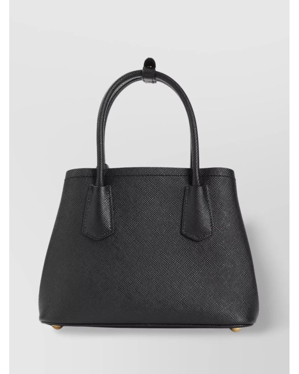 Prada Black Double Calf Leather Shoulder Bag