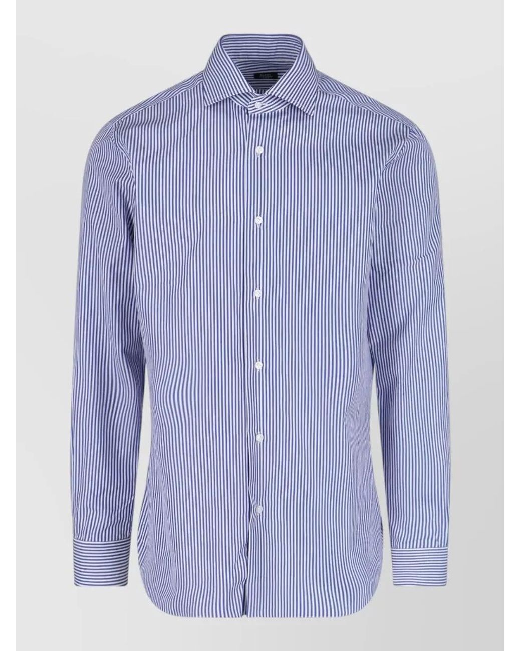 Barba Napoli Blue Cotton Shirt for men