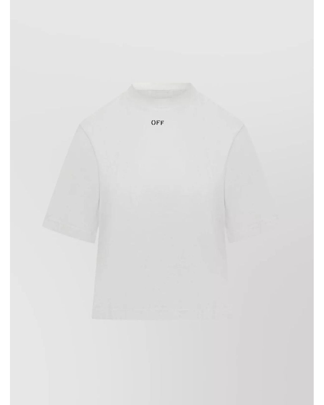 Off-White c/o Virgil Abloh White Cotton Floral Logo Boxy T-Shirt