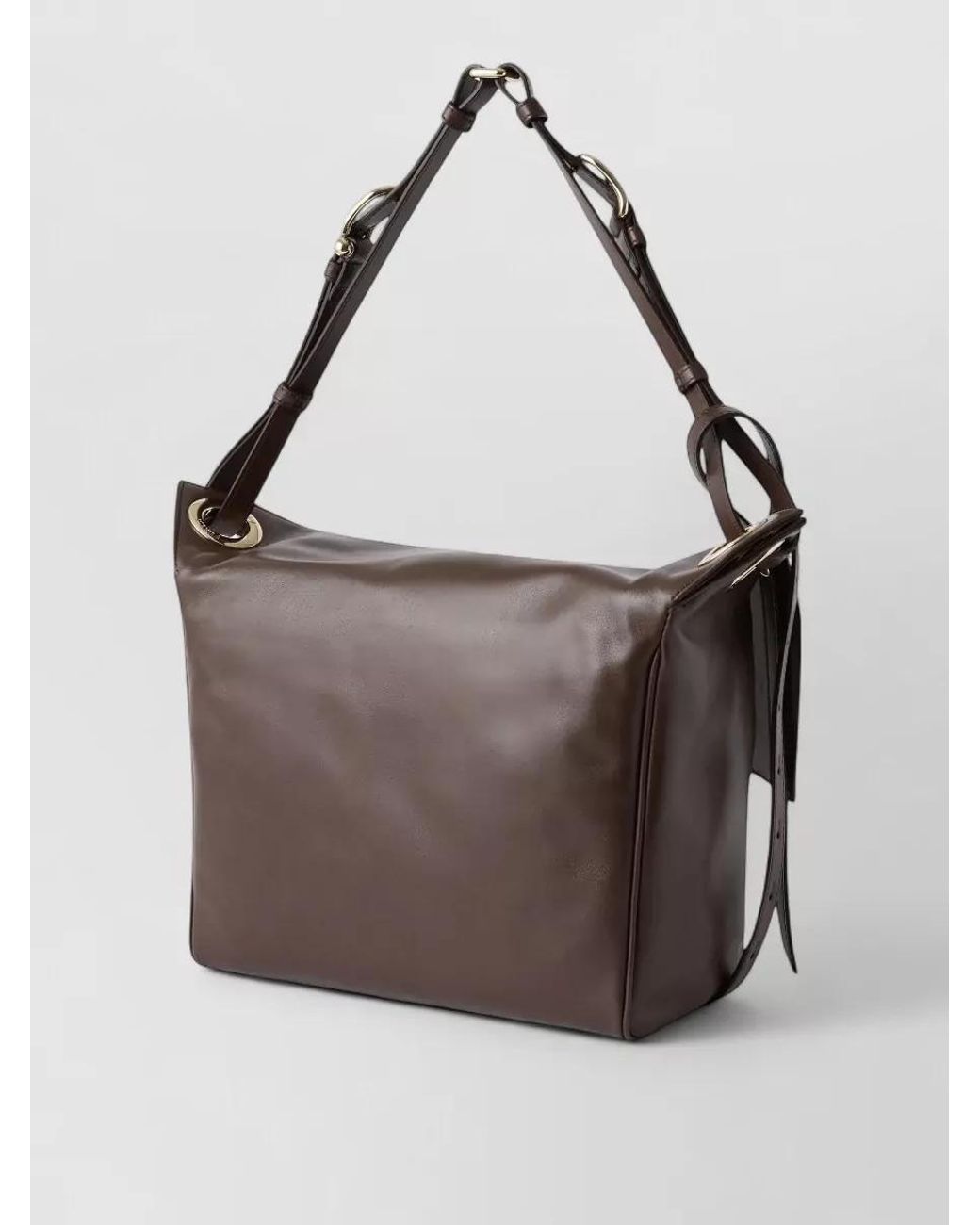 Furla Brown Ginevra M Leather Shoulder Bag