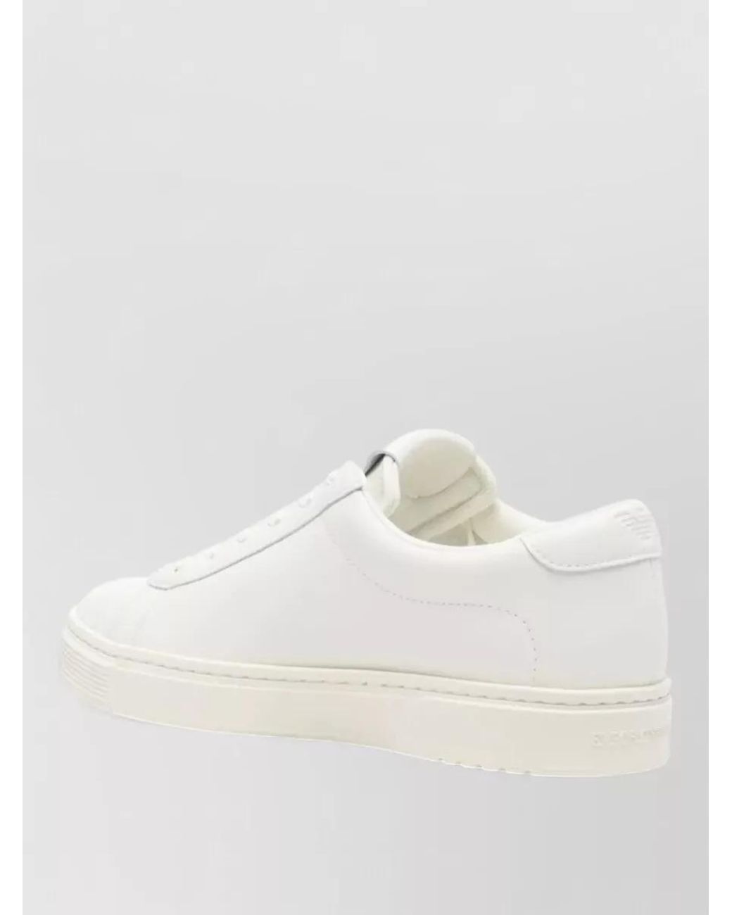 Emporio Armani Natural Leather Low-Top Sneakers for men