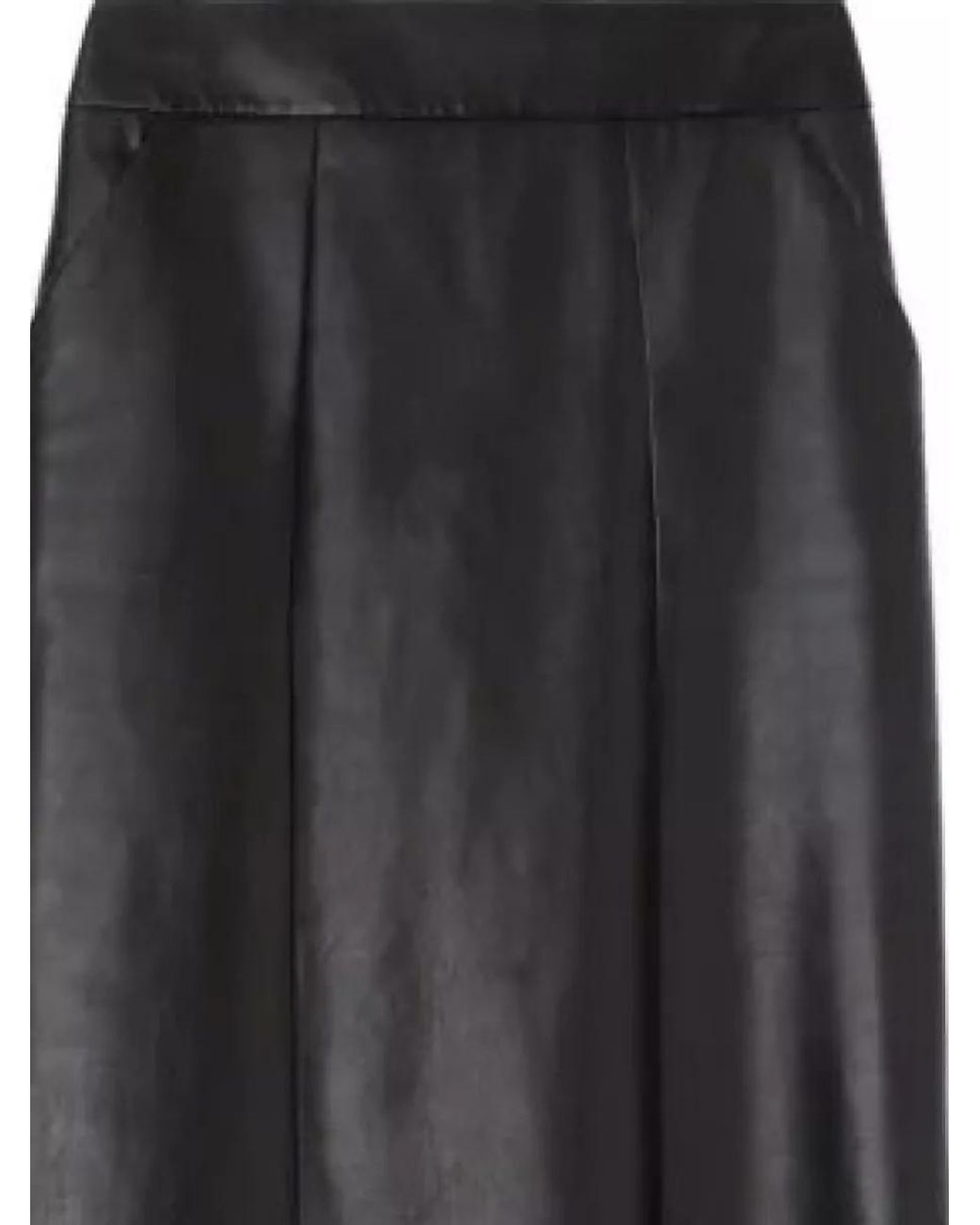 Ermanno Scervino Black Leather Maxi Skirt