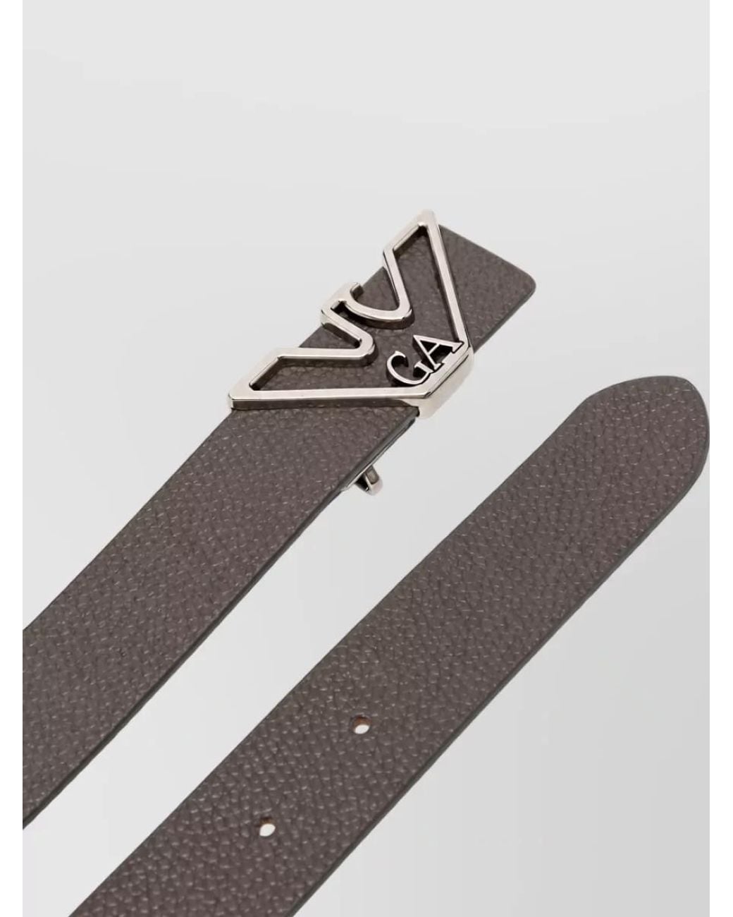 Emporio Armani Gray Logo Belt