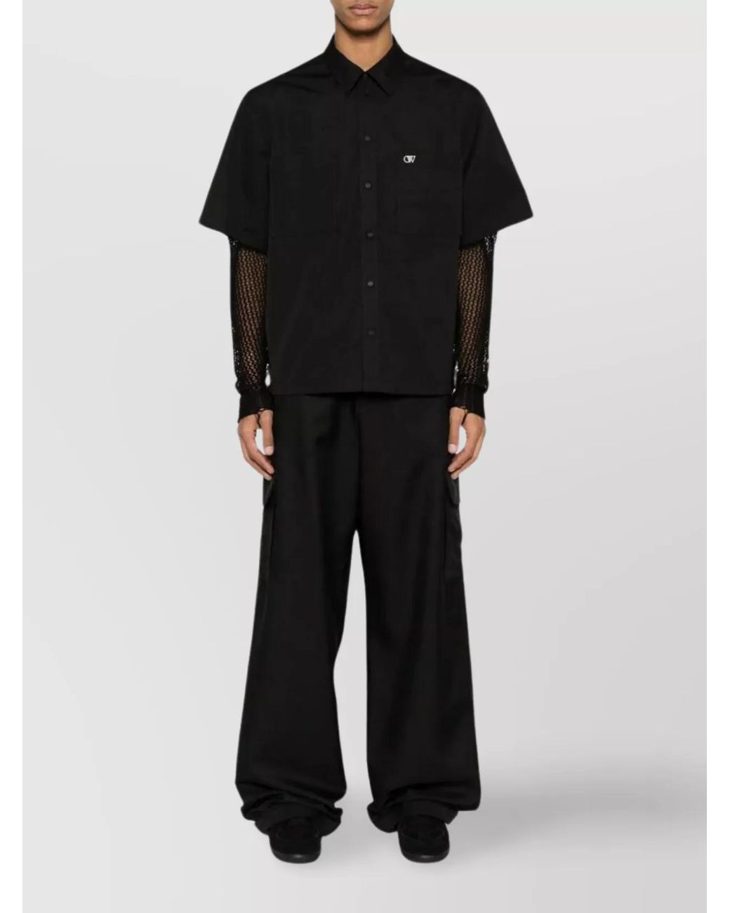 Off-White c/o Virgil Abloh Black Straight-Leg Cargo Pants for men