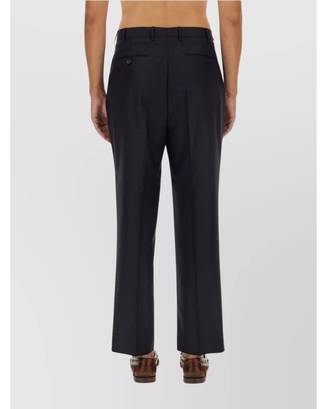 Etro Blue Wool Tailored Trousers for men