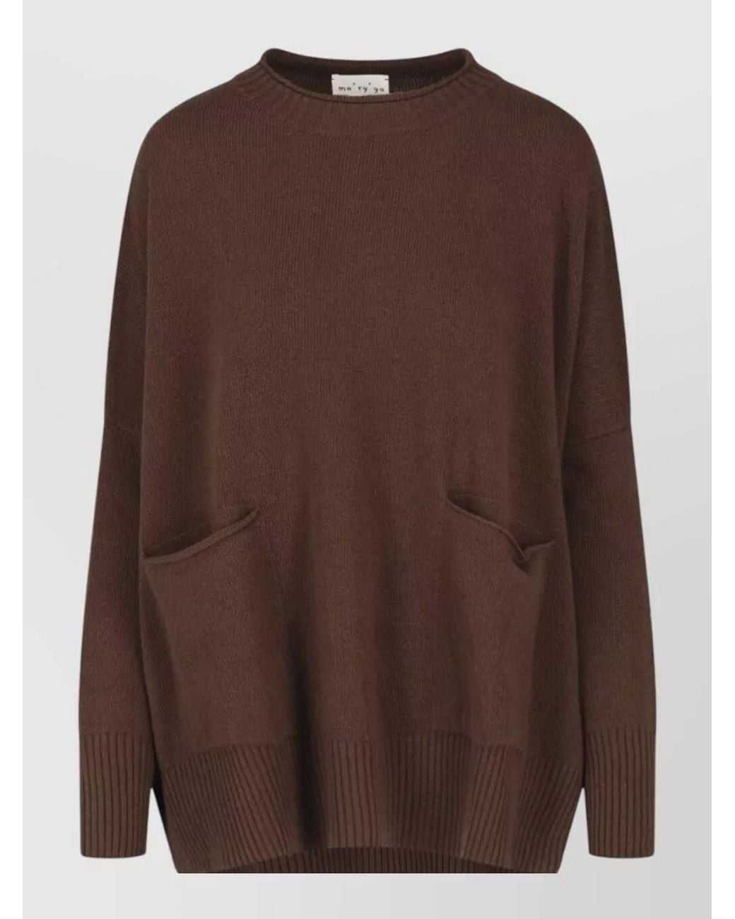 Ma'ry'ya Brown Cashmere Crewneck Sweatshirt