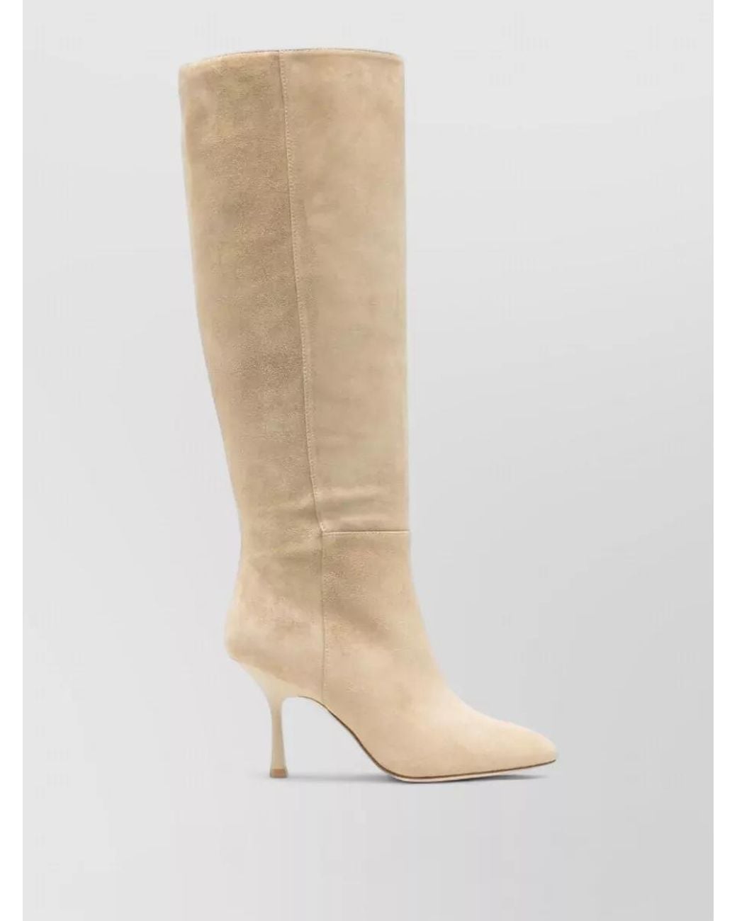 Stuart Weitzman White Suede Leather Knee-High Boots