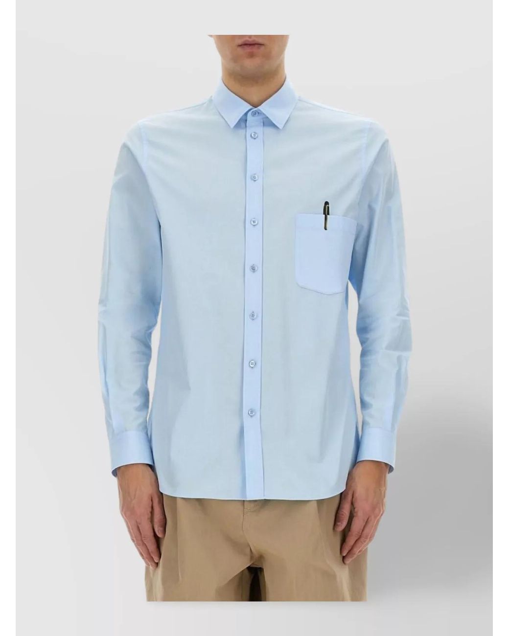 Moschino Blue Regular-Fit Cotton Shirt for men