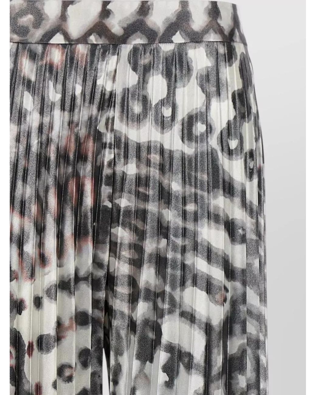 Gianluca Capannolo White Pleated Satin Wide-Leg Trousers