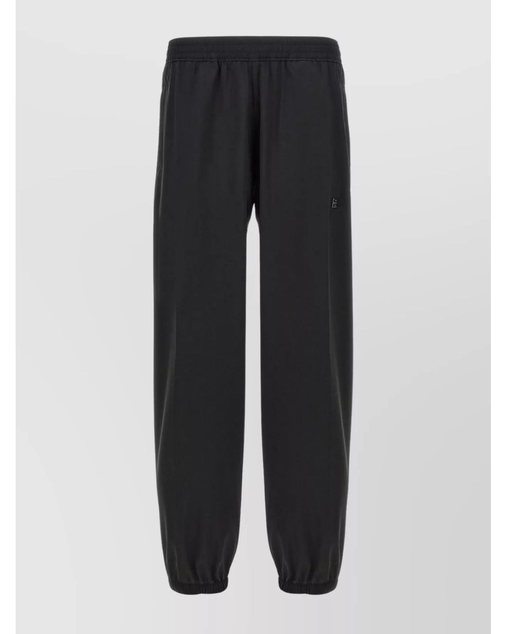 Givenchy Black Virgin Wool Logo-Detail Track Pants for men