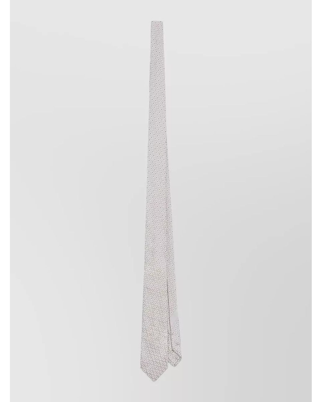 Dolce & Gabbana White Silk Micro-Pattern Jacquard Tie for men