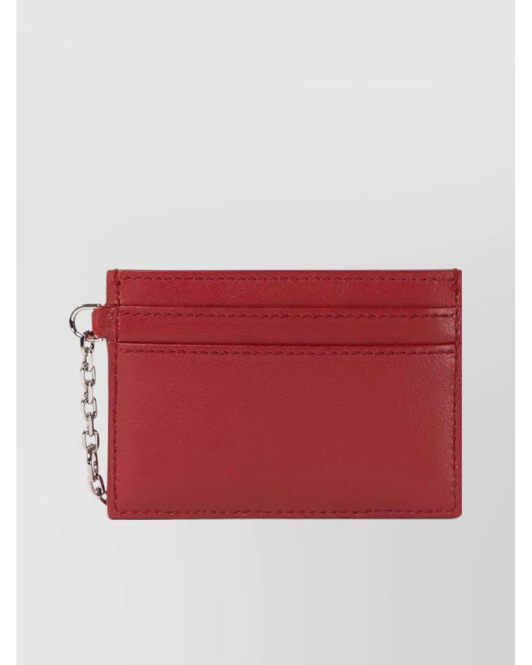 McQueen Red Leather Card Holder