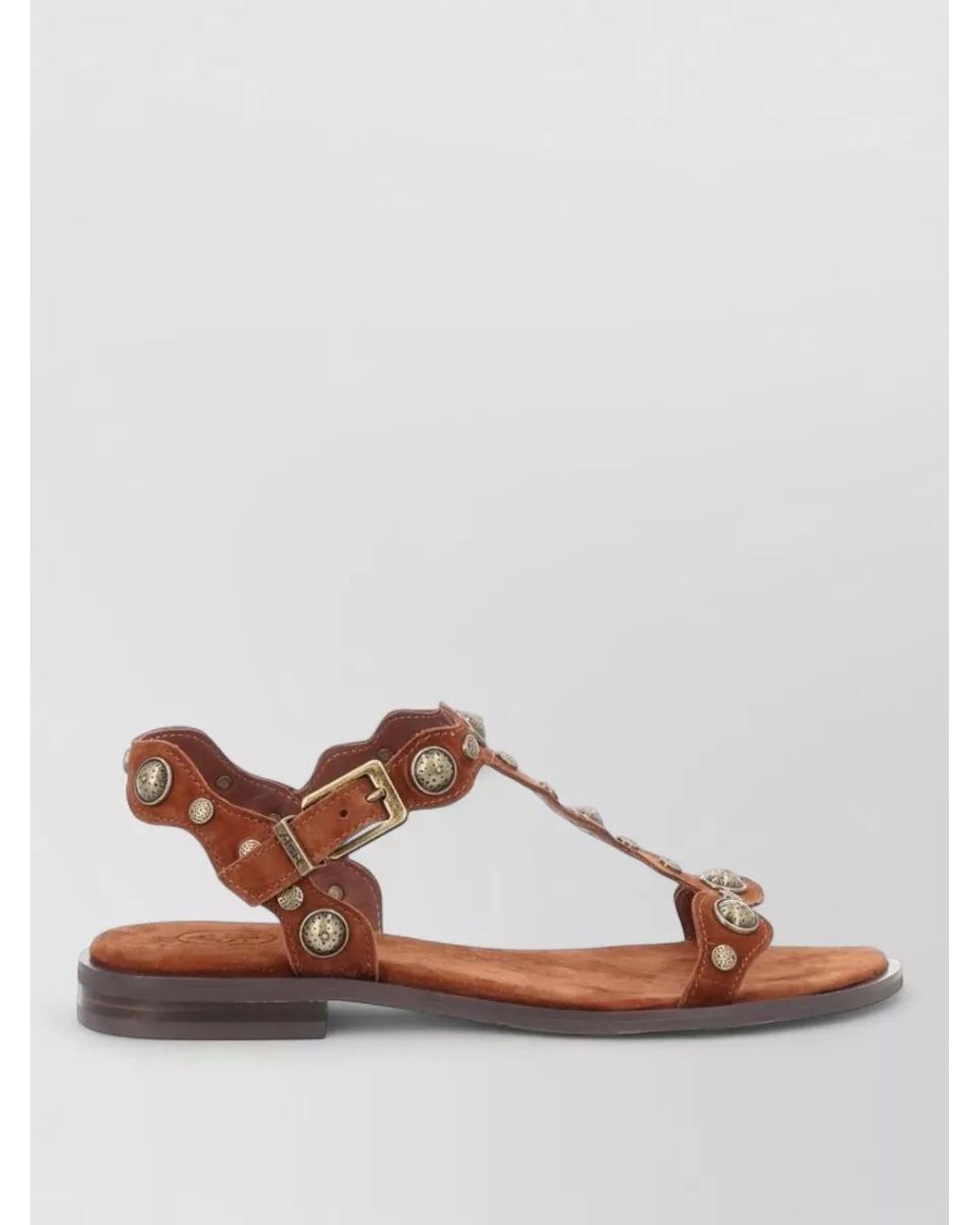 Ash Brown Leather Sandals