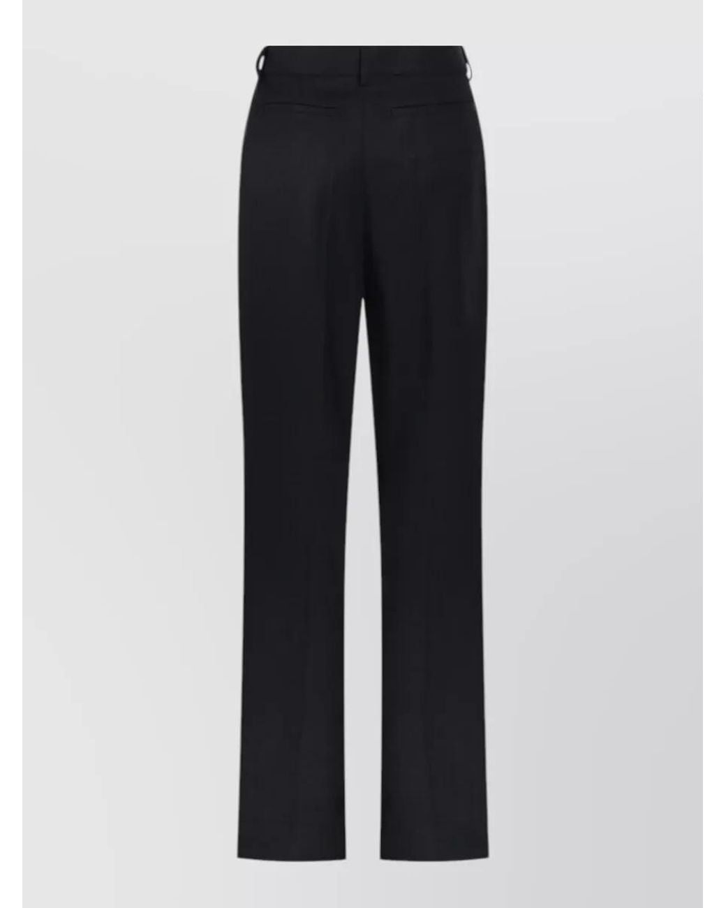 Victoria Beckham Blue Straight-Leg Tailored Trousers