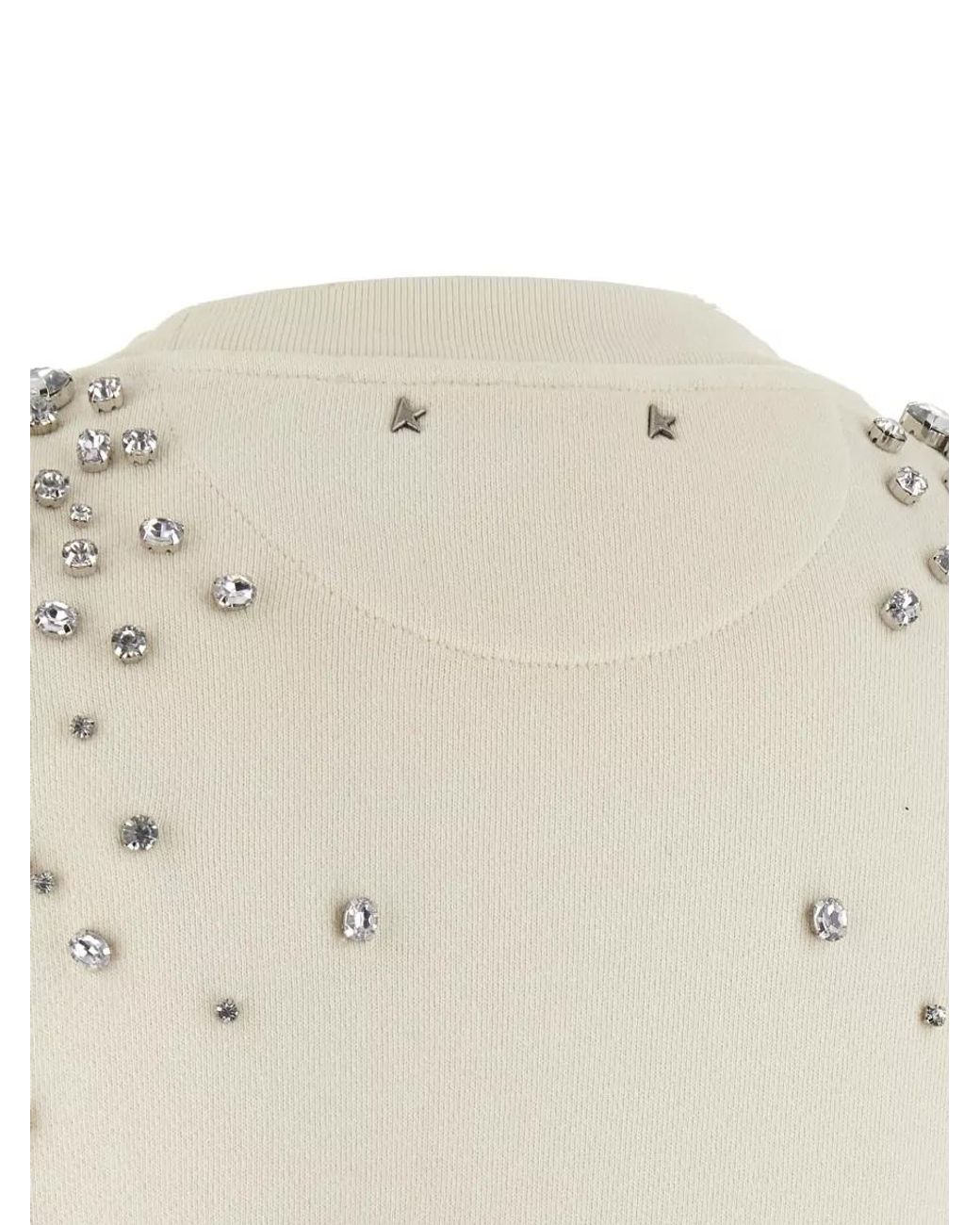 Golden Goose Deluxe Brand Natural Embellished Cotton Sweatshirt
