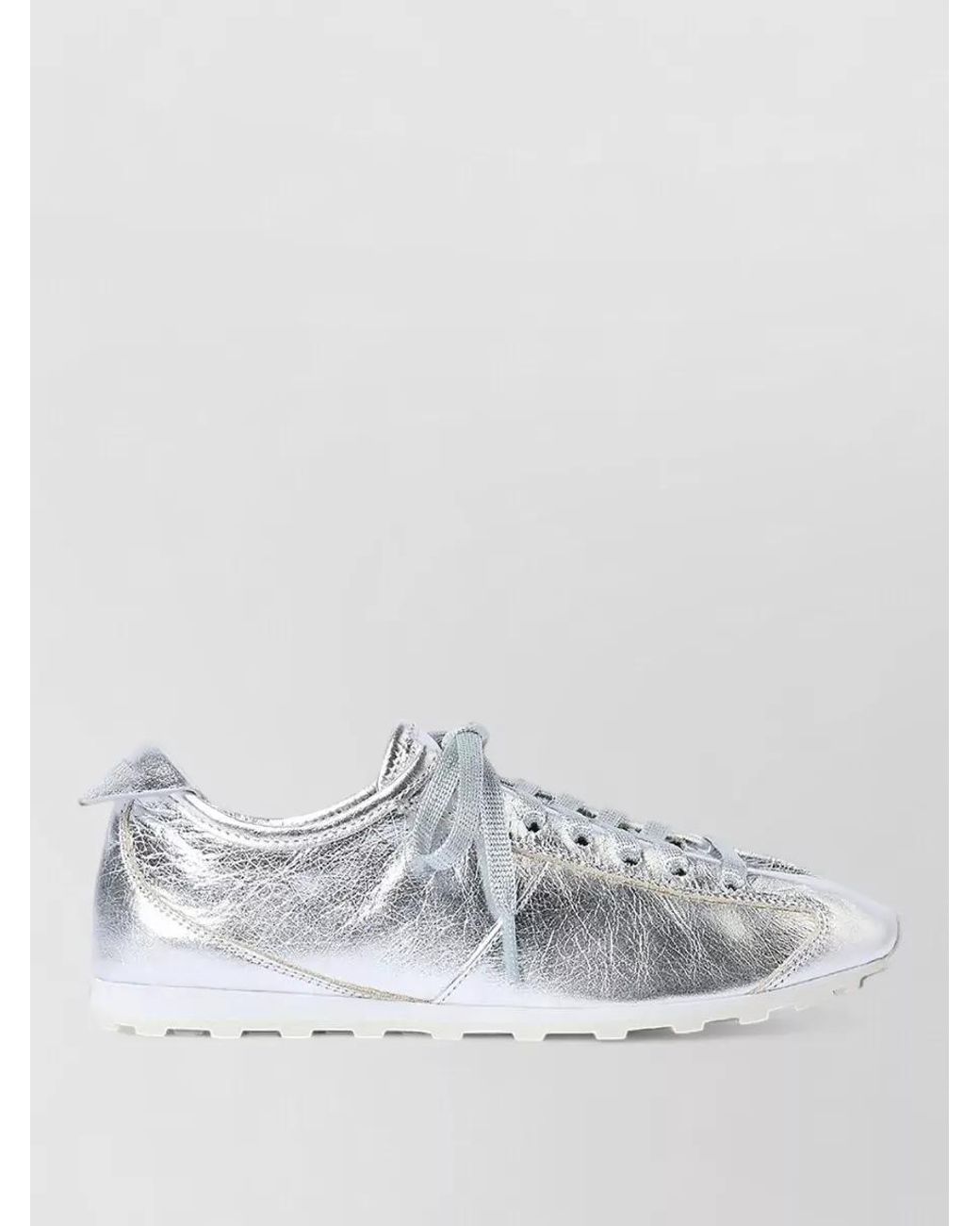 Jacquemus Metallic Leather Low-Top Lace-Up Sneakers