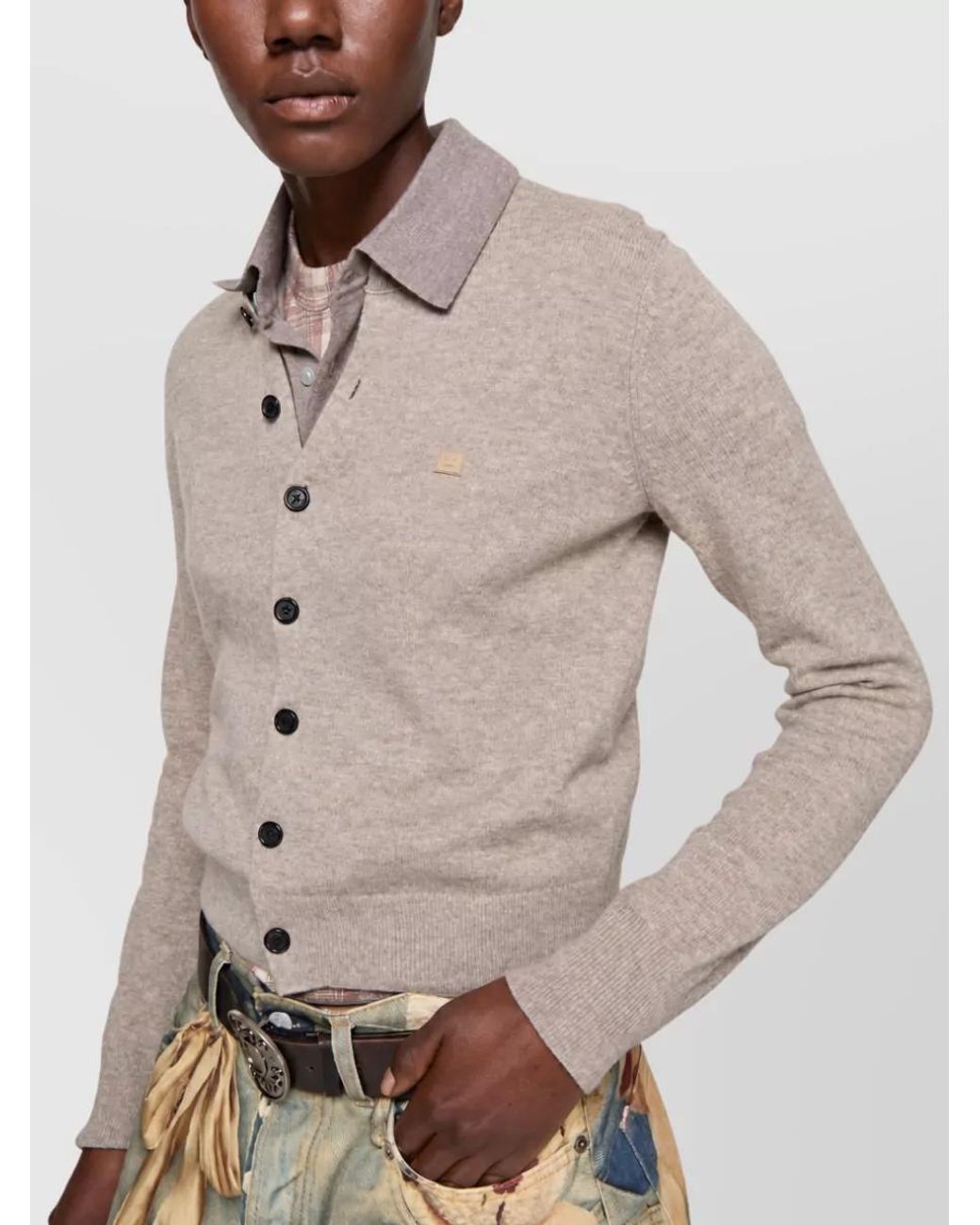 Acne Multicolor Crewneck Cardigan