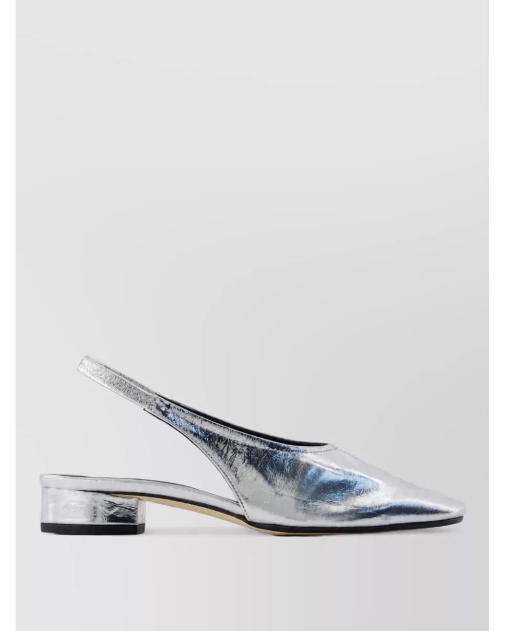 Aeyde White Leather Round-Toe Flat Mules