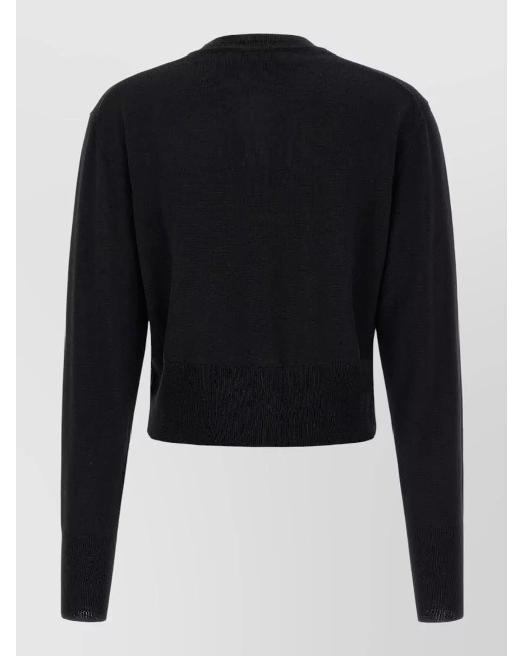 Vivienne Westwood Black Silk Wool Cropped Cardigan