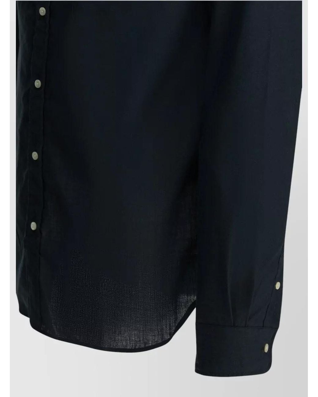 Beams Plus Blue Linen Blend Casual Shirt for men