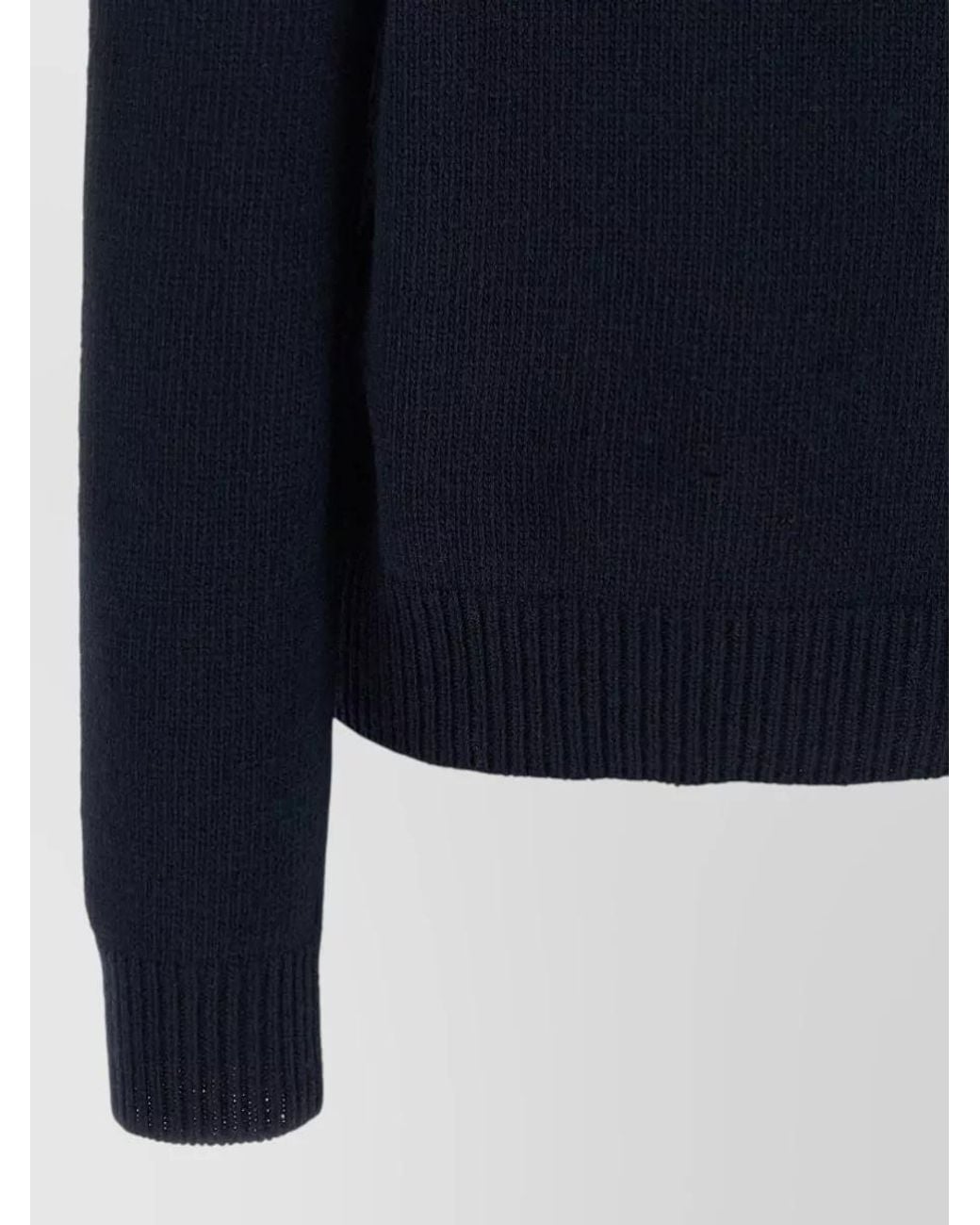 Prada Blue Cashmere Blend Crystal Embellished Collar Cardigan