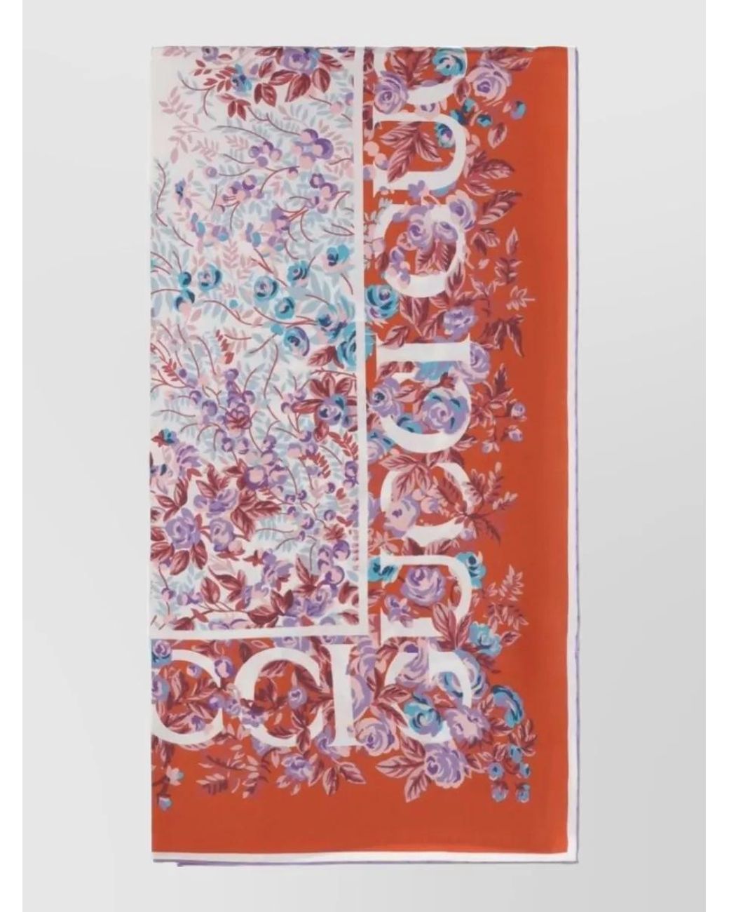 Gucci Red Printed Silk Foulard