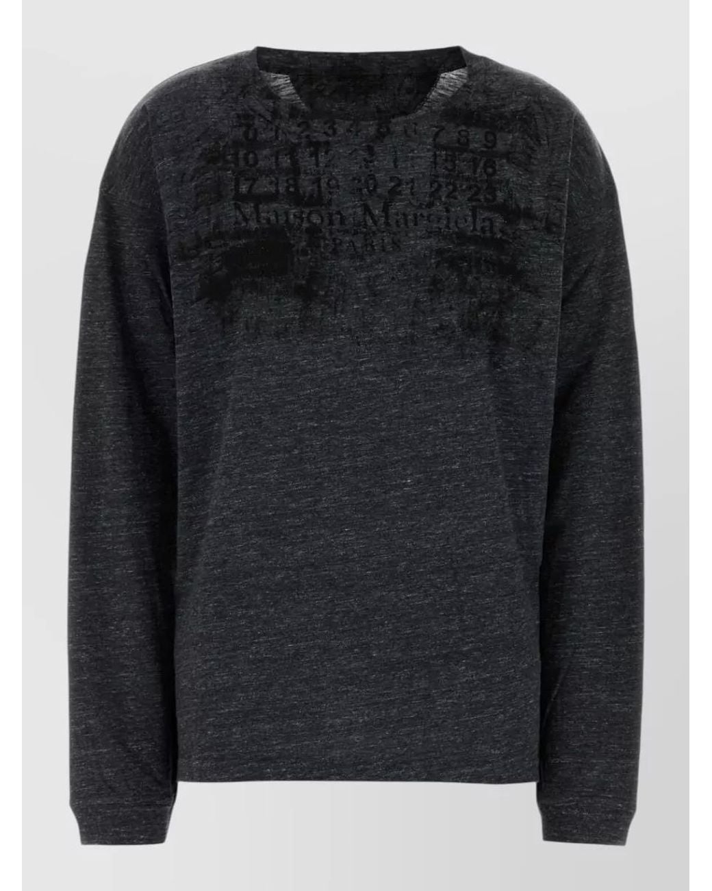 Maison Margiela Black Long-Sleeve Cotton T-Shirt