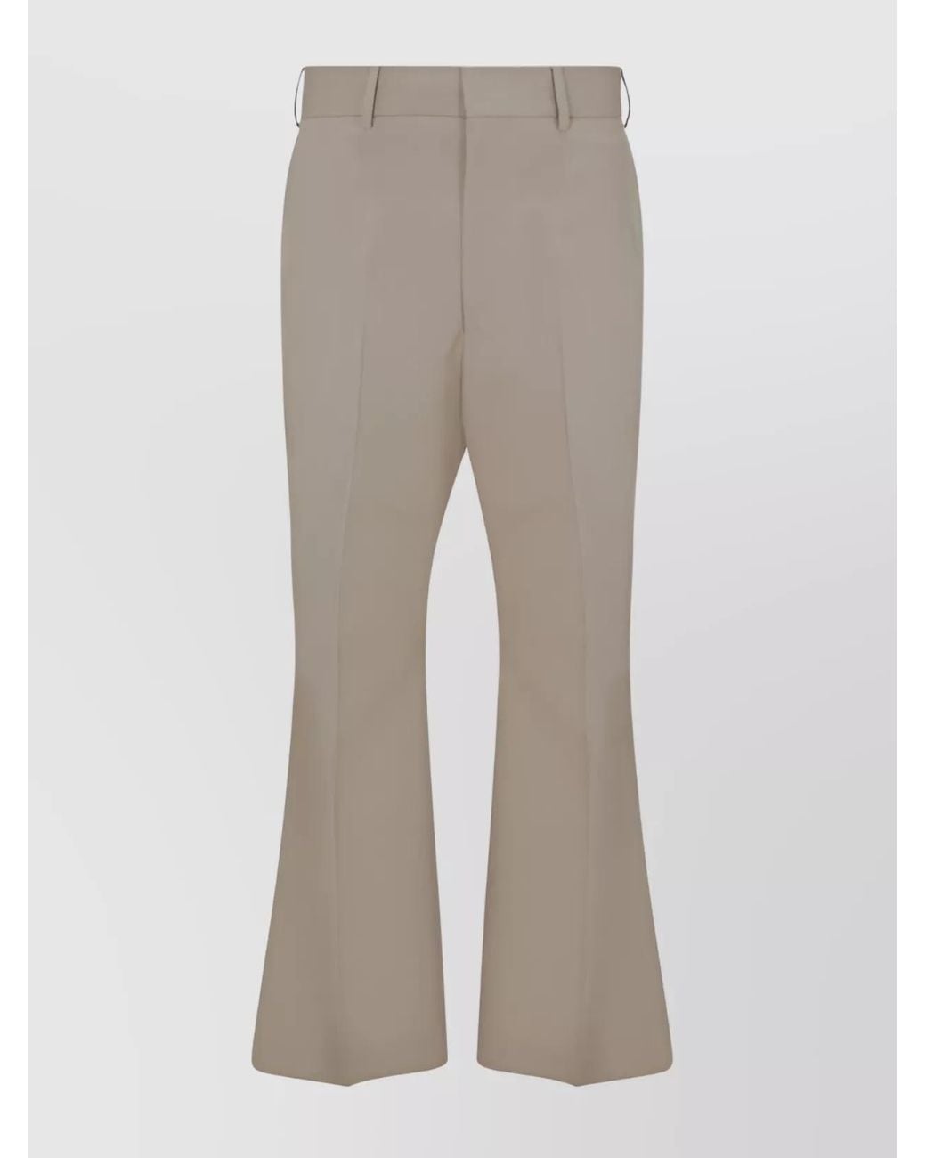 Palm Angels Gray Mid-Rise Flared Tailored Trousers for men