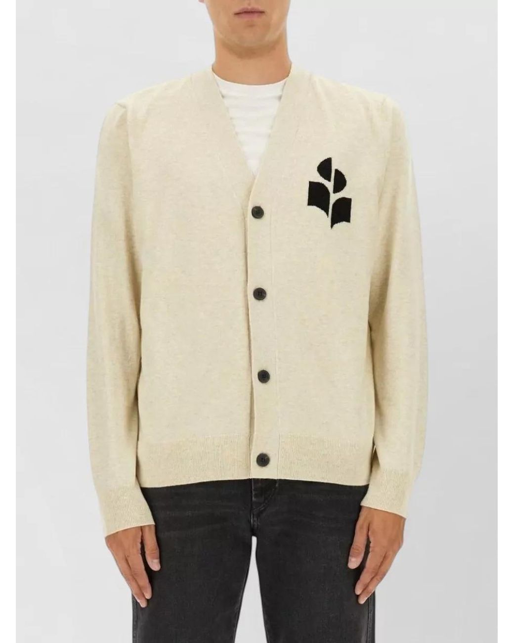 Isabel Marant Natural Logo Cardigan for men