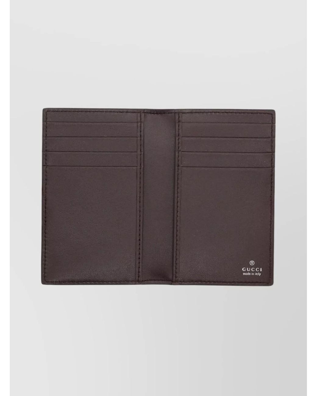 Gucci Brown Slim Long Card Holder For Essentials for men